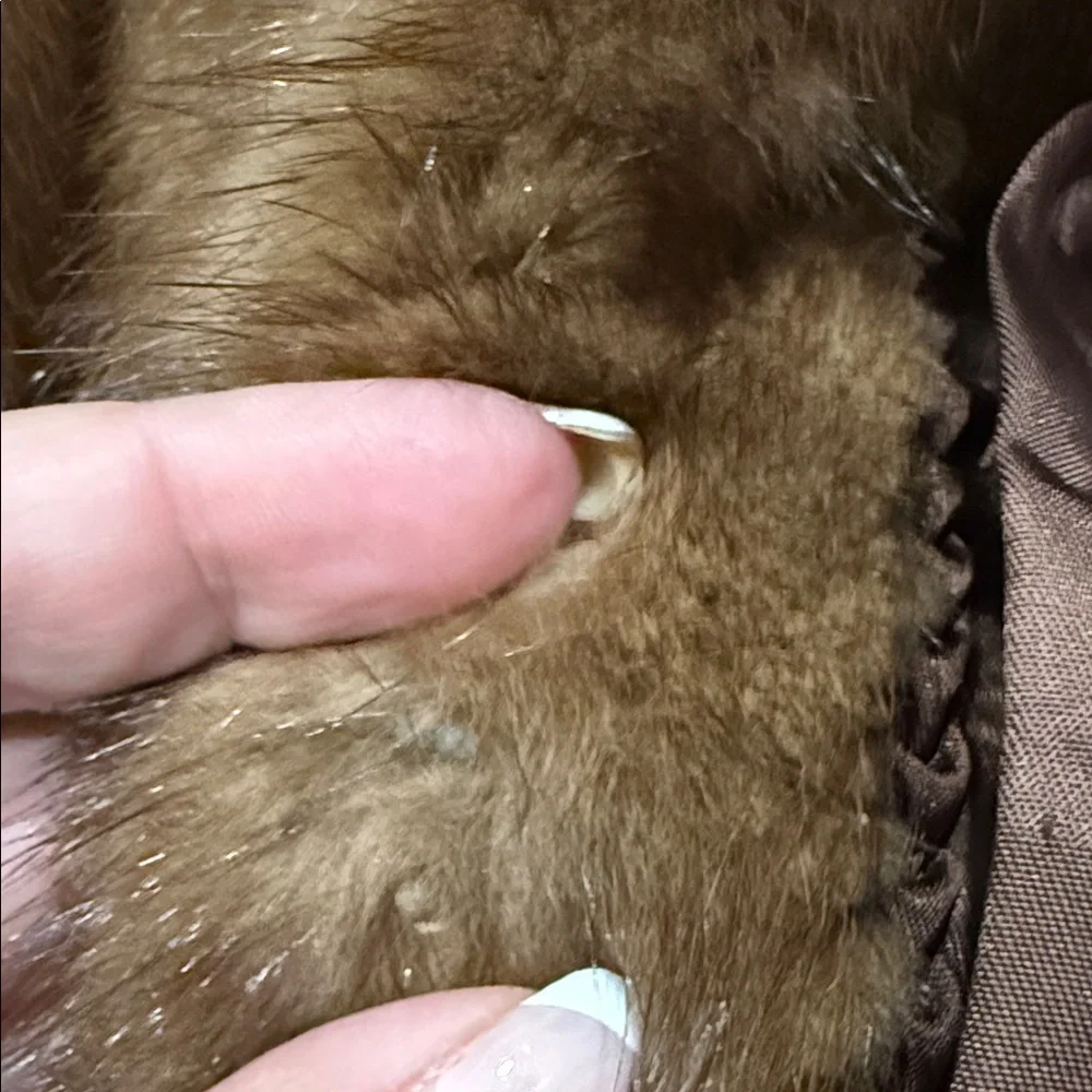 Vintage Elegant Brown Mink Fur Coat PTP 20” (inside) - Picture 7 of 8